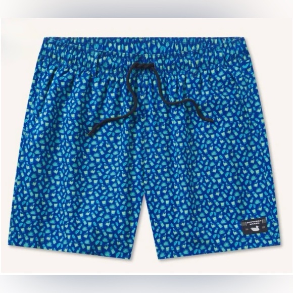 NWT Men’s SOUTHERN MARSH Harbor Swim trunks- Salt & Lime. Size - Picture 1 of 4
